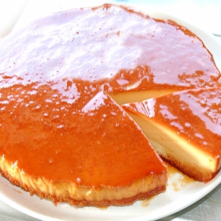 プリンとケーキが両方楽しめる 大きなプリンケーキ レシピ 作り方 By Torezu 楽天レシピ